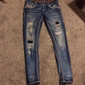 women’s rock revival blue jeans